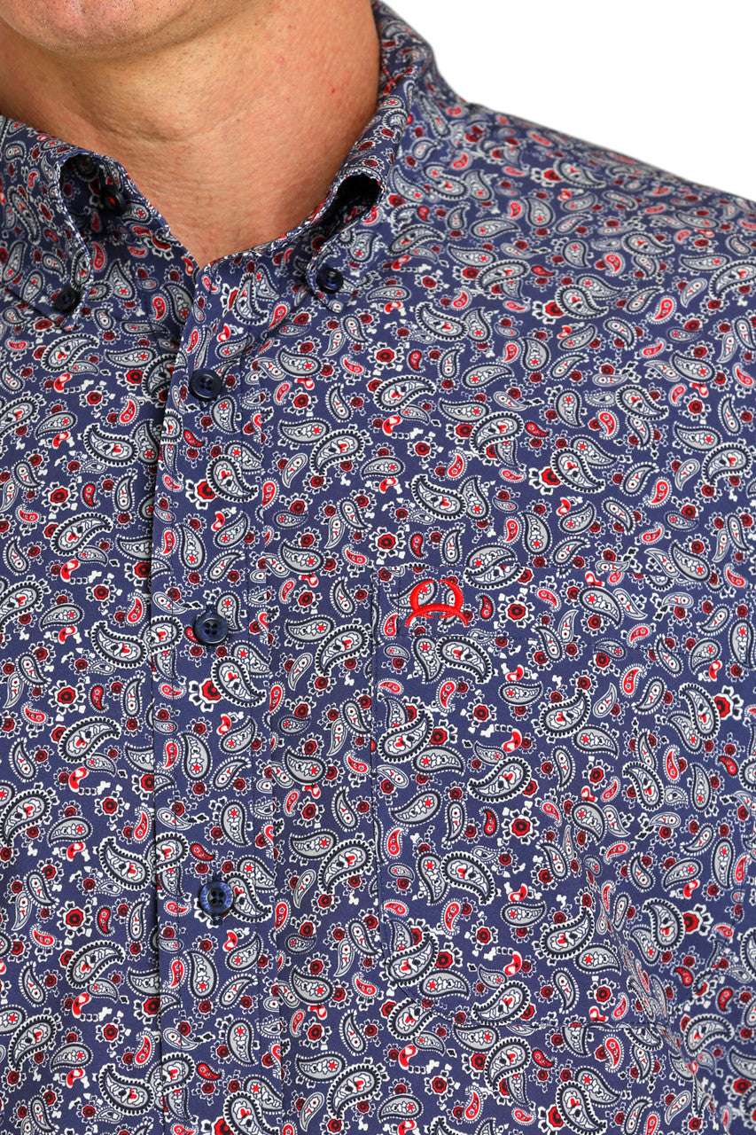 Cinch Men's Short Sleeve Arenaflex - Navy