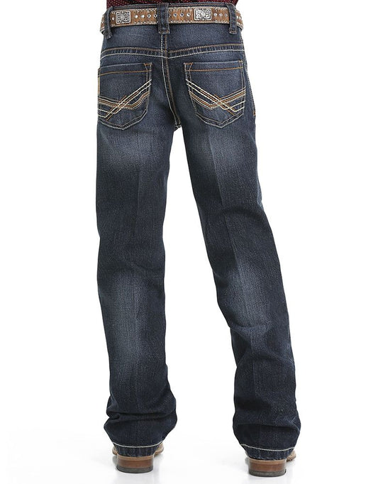 Cinch Boys' Relaxed Stretch Mid Rise Relaxed Fit Boot Cut Jeans - Rinse