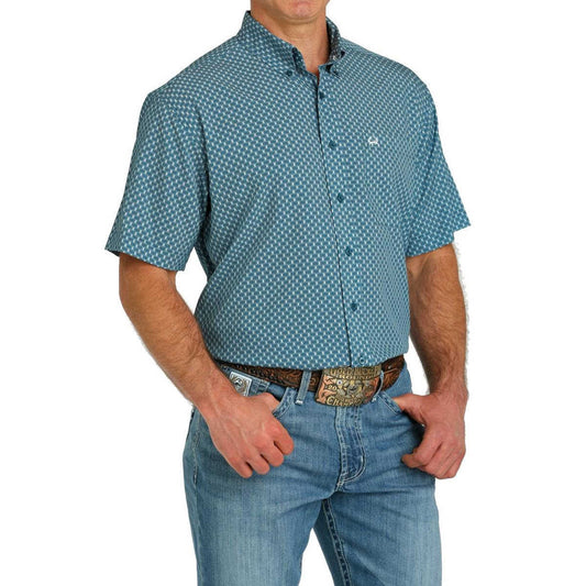 Cinch Men's Short Sleeve Arenaflex - Teal