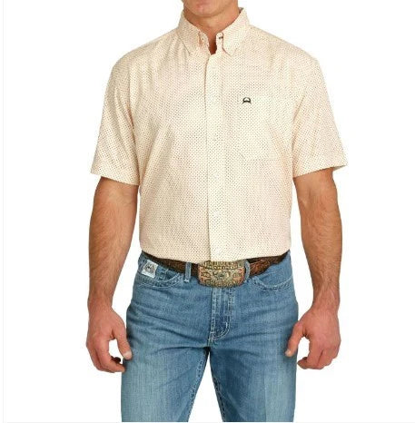 Cinch Men's Short Sleeve Arenaflex - Peach