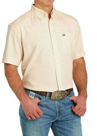 Cinch Men's Short Sleeve Arenaflex - Peach