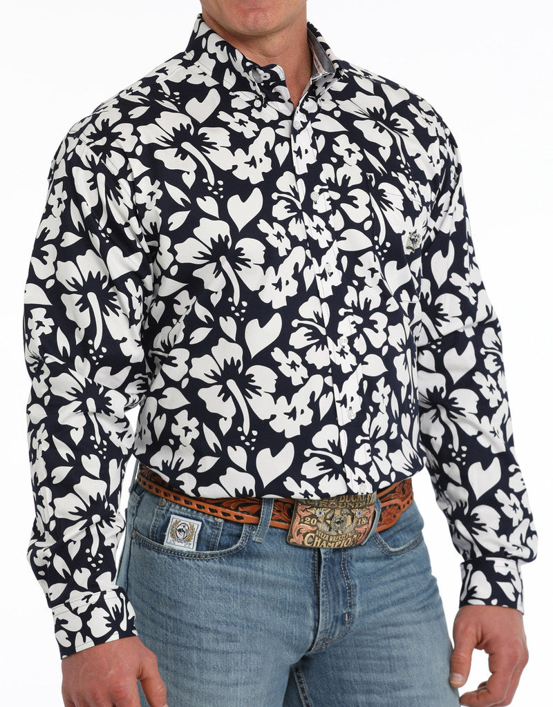Cinch Men's Long Sleeve TWILL -  Hawaiian Navy