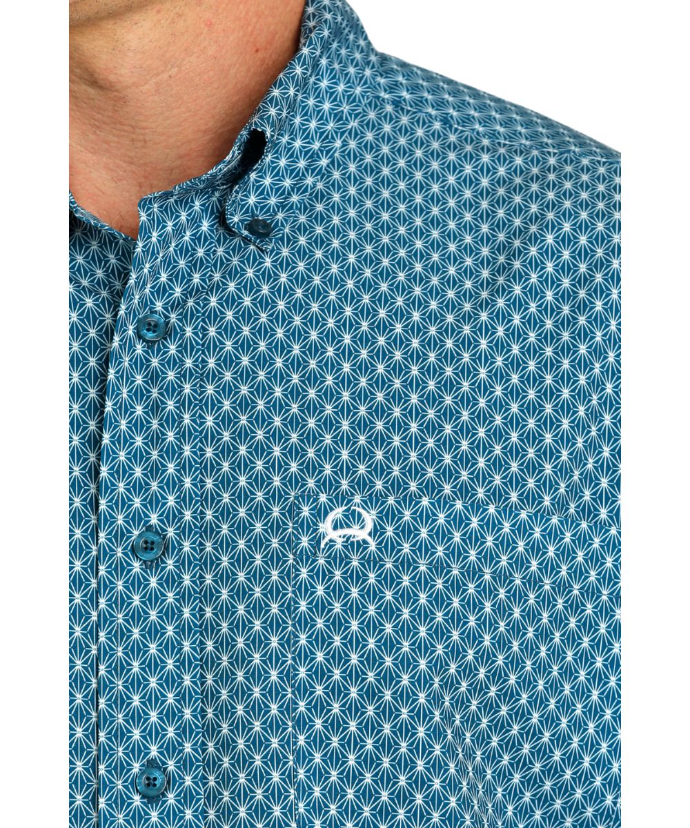 Cinch Men's Short Sleeve Arenaflex - Teal