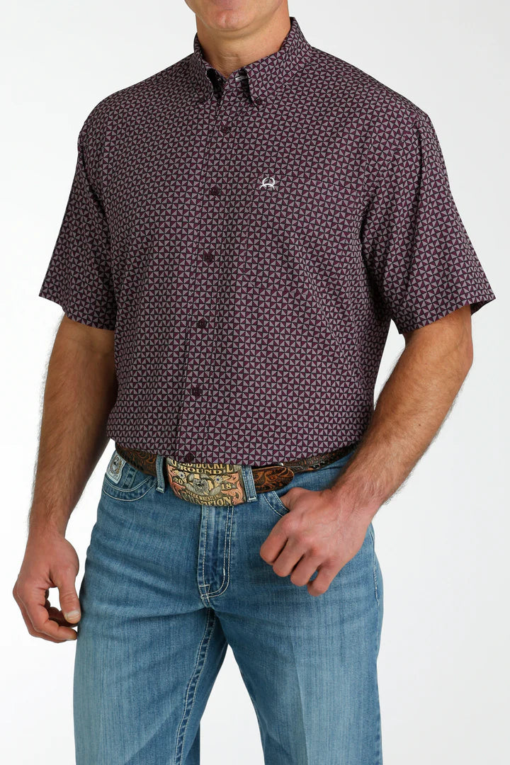 Cinch Men's Short Sleeve Arenaflex - Purple