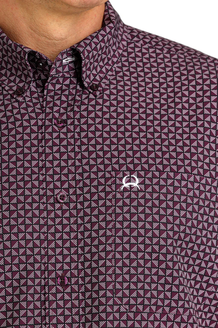 Cinch Men's Short Sleeve Arenaflex - Purple