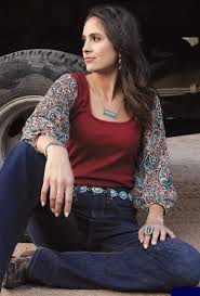 Cruel Denim Long Sleeve Paisley Blouse