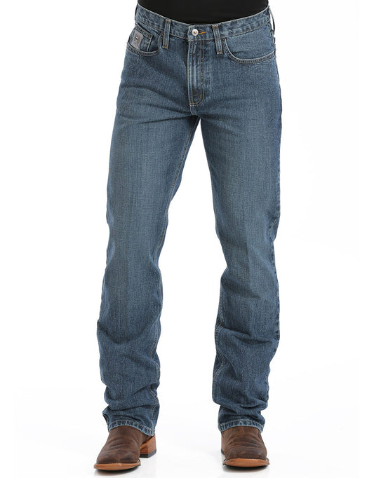 Cinch Men's Silver Label Mid Rise Slim Fit Straight Leg Jeans - Medium Stonewash