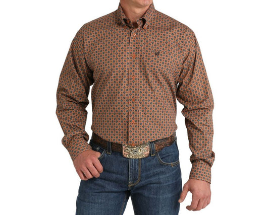 Cinch Mens Long Sleeve - Gold Print