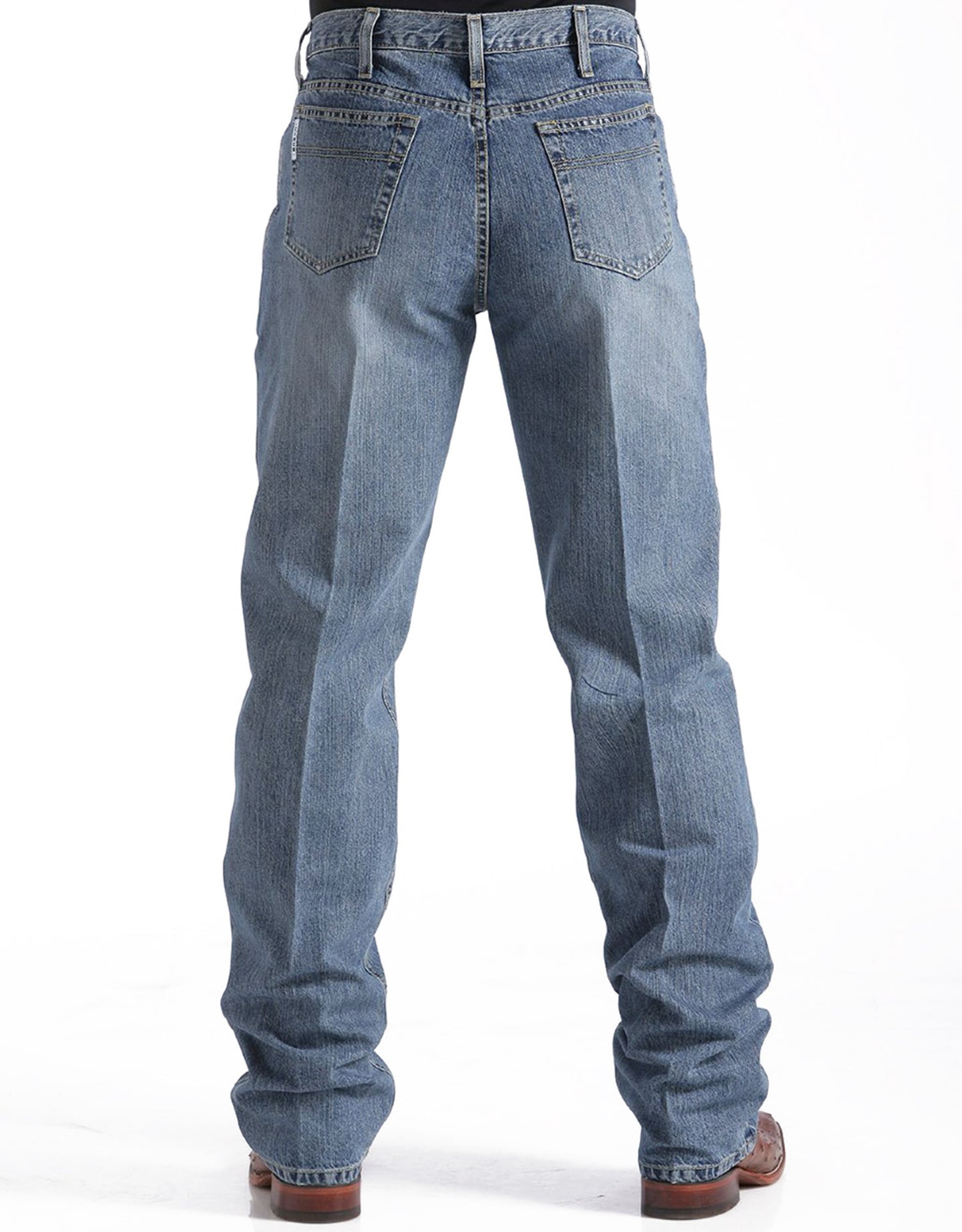 Cinch Men's White Label Mid Rise Relaxed Fit Straight Leg Jean - Medium Stonewash