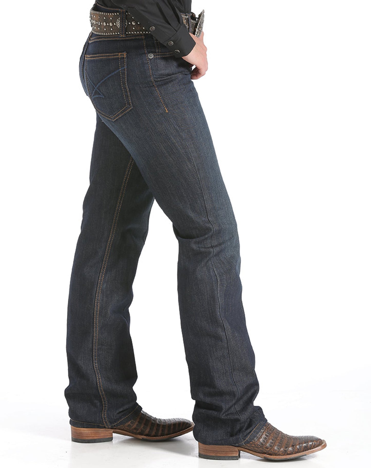 Cinch Women's Jenna Stretch Mid Rise Relaxed Fit Boot Cut Jeans - Rinse