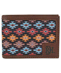 Red Dirt Hat Co Bifold Leather & Canvas Wallet
